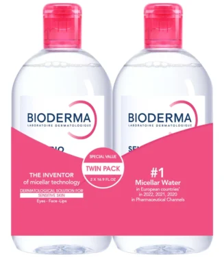 Bioderma Sensibio H2O Micellar Water Duo 16.9 oz (Worth $40.00)