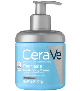 CeraVe Moisturizing Cream for Psoriasis Treatment With Salicylic Acid & Urea for Dry Skin Itch Relief (8 fl. oz.)