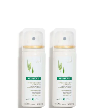 Klorane Dry Shampoo with Oat Milk Travel Duo