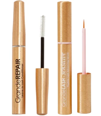 GRANDE Cosmetics GrandeLASH-Sensitive Peptide Lash Serum + GrandeREPAIR Leave-In Lash Conditioner Duo